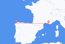 Flyreiser fra La Coruña, Spania til Marseille, Frankrike