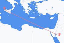 Flights from Tabuk, Saudi Arabia to Trapani, Italy