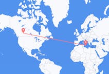 Vluchten van Edmonton, Canada naar Malta, Malta
