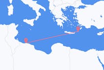 Vols de Tripoli, Libye pour Karpathos, Grèce
