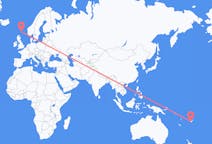Flyg från Nadi, Fiji till Lerwick, Skottland