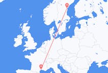 Flights from Montpellier, France to Sundsvall, Sweden