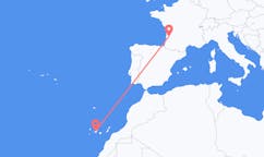 Vluchten van Tenerife, Spanje naar Bordeaux, Frankrijk