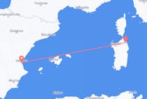 Flyreiser fra Valencia, Spania til Olbia, Italia