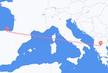 ギリシャのカストリアからから、スペインのビルバオまでのフライト
