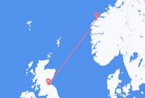 来自苏格兰的出发地 爱丁堡目的地 挪威Ålesund的航班
