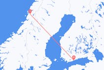 Vluchten van Helsinki naar Mosjøen