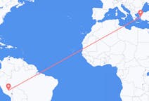 Flyrejser fra Cusco, Peru til Izmir, Tyrkiet
