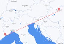 Flyreiser fra Nice, Frankrike til Budapest, Ungarn