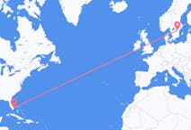Lennot Fort Lauderdalesta, Yhdysvallat Linköpingiin, Ruotsi