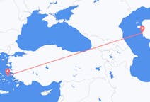 Flyg från Aktau, Kazakstan till Ikaria, Grekland