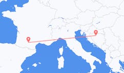 Vluchten van Banja Luka, Bosnië en Herzegovina naar Toulouse, Frankrijk