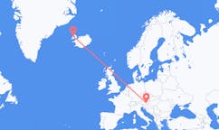 Voli dalla città di Graz, l'Austria alla città di Ísafjörður, l'Islanda