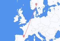 Flights from Oslo to Zaragoza