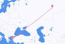 Flyreiser fra Yekaterinburg, Russland til Mytilene, Hellas