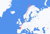 Vluchten van Tromsø naar Biarritz