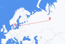 Flights from Kogalym, Russia to Växjö, Sweden