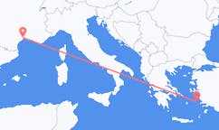 Flyg från Leros till Montpellier