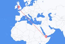 Flyg från Hargeisa, Somalia till Cardiff, Wales