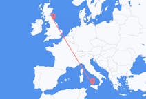 Flyreiser fra Newcastle upon Tyne, England til Palermo, Italia