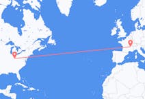 Flights from Cincinnati, the United States to Lyon, France