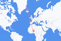 Flyreiser fra Ilorin, Nigeria til Akureyri, Island