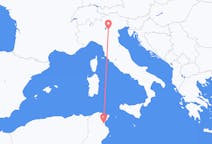 Loty z Enfidha, Tunezja do Werony, Włochy