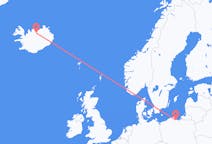Lennot Gdanskista, Puola Akureyriin, Islanti