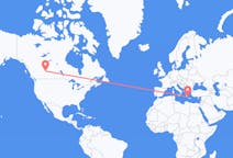 加拿大出发地 埃德蒙顿飞往加拿大前往基西拉的航班