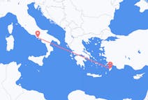 Flights from Rhodes in Greece to Naples in Italy