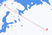 Vols depuis la ville de Kourgan (Oblast de Kourgan) vers la ville de Kiruna