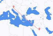 Flyreiser fra Ha il, Saudi-Arabia, til Ljubljana, Saudi-Arabia
