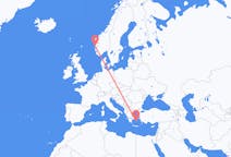 Flights from Parikia, Greece to Bergen, Norway