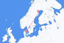 Flyreiser fra Skellefteå, Sverige til Århus, Danmark
