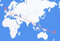 Flyrejser fra Kadavu Island, Fiji til Glasgow, Skotland