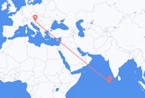 Flyg från Malé, Maldiverna till Zagreb, Kroatien