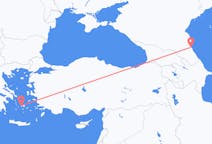 Vluchten van Machatsjkala, Rusland naar Paros, Griekenland