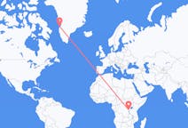 Flyg från Bujumbura, Burundi till Aasiaat, Grönland