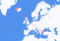 出发地 土耳其出发地 埃德雷米特目的地 冰岛雷克雅未克的航班