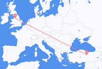 Flyreiser fra Manchester, England til Sivas, Tyrkia