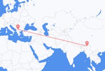 印度出发地 迪布鲁加尔飞往印度目的地 斯科普里的航班