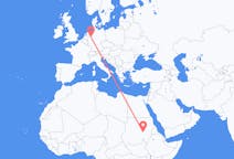 Flyg från Khartoum, Sudan till Münster, Tyskland
