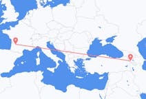 Flyg från Jerevan, Armenien till Bergerac, Frankrike