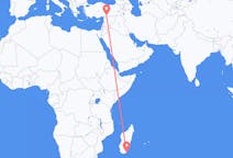 出发地 马达加斯加出发地 陶拉納魯目的地 土耳其加濟安泰普的航班