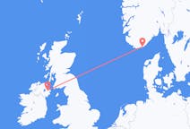 노르웨이발 크리스티안샌드, 북아일랜드행 벨파스트 항공편