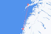 Vluchten van Leknes naar Brønnøysund