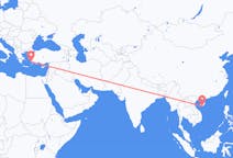 Flyreiser fra Sanya, Kina til Bodrum, Tyrkia