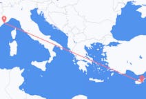 Flights from Larnaca, Cyprus to Nice, France