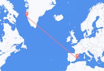 出发地 格陵兰出发地 瑪尼特索克目的地 西班牙伊维萨岛的航班