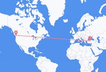 Flyrejser fra Victoria, Canada til Ankara, Tyrkiet
